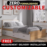 Storage Tatami Platform Bed with Bedhead