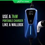 EV Home Aqura - Portable EV Charger, 7kW with CEE Socket or 3kW on 3-pin socket