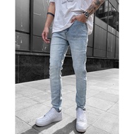 Silver Blue Jeans Slim Fit Tapered Leg Smooth Fabric Less Fading No Fading