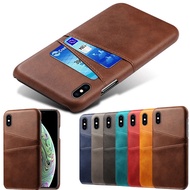 Luxury Card Holder Case for iPhone 12 Pro Max 12 Mini Leather Wallet Back Case For iPhone 11 Pro Max Phone Cover