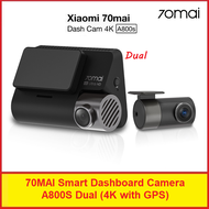 [Ready Stock] 70MAI Smart Dashboard Camera A800S SET 4K Global Version | App Control | GPS Built-in | 4K UHD | 24H Parking Surveillance | 7 Layer Lens | 3D DNR Night Vision | Dash Cam with 12 Months Warranty