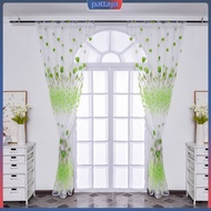 {pattaya}  1 Sheet Window Gauze Rod Pocket Design Pastoral Translucent Beautiful Printing Sheer Curtain Home Decoration