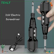 TEALY 3.6V Electric Screwdriver Set Portable Professional Power Tool Electric Screwdriver Cordless Automatic Screwdriver With LED Light Power Drill Driver