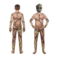 [Ready Stock] Children Groot cosplay Costume 3D Printed Treeman Jumpsuit Halloween Party Groot Chara