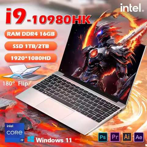 2026 i9 14.1“ PC Laptop Computer Windows 11 Pro Intel Core i9 10980HK 16GB RAM 1TB SSD Gaming Notebo