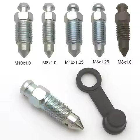 Motorcycle Brake Caliper Oil Drain Deflation Screws M8 M10 with Rubber Cap for Brembo Caliper Air Bl
