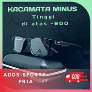 Terbaru Kacamata Minus Tinggi 600 Keatas Pria Sporty Lensa Photocromic Optik Asli Ori