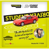Tarmac Works x Student Driver Mazda RX-7 FD3S Red Diecast Model Car