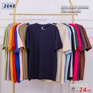 ZEKE A0004 Unisex Cotton 220GM/㎡ Round Neck Plain Tshirt Women Men Shirt 3XL 4XL 5XL