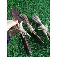 [Ready Stock] Doorgift Kayu - Sudu Garfu Kayu TALI RAMI