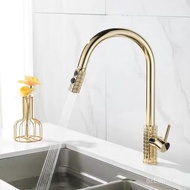 Copper Vegetable Washing Gray Washable Gun Rotating Pool Faucet Retractable Hot and Cold Kitchen Bas