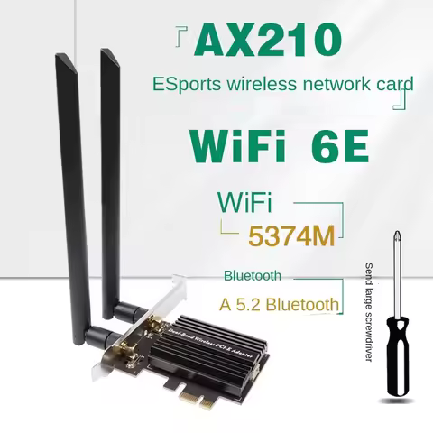WiFi6E Intel AX210 Bluetooth 5.3 Triple Band 2.4G/5GHz/6GHz WiFi Card 802.11AX AX200 PCI Express Wir