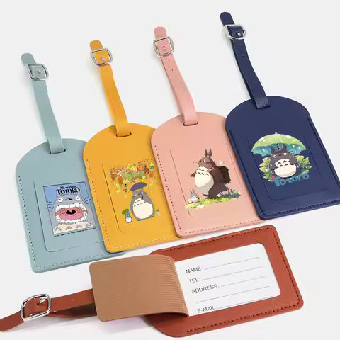 My Neighbor Totoro Travel Luggage Tag for Suitcase Identifier Label Baggage Boarding Bag Tag Name ID