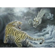 Wall Decoration, DRAGON & TIGER, JUMBO Size, 100x70cm & 150x100cm & 200x100cm/Print Painting/Print P