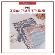 Sejadah Travel Aleena Basic with Bag & Name Personalized Prayer Mat