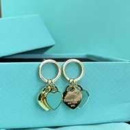 10k saudi gold earrings w/heart-880