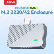 JEYI 2230/2242 M.2 NVMe Direct-attach SSD Enclosure, USB 3.2 10Gbps Direct Plug Aluminum SSD Enclosu
