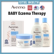 Aveeno Baby Eczema Therapy Moisturizing Cream Nighttime Balm l Bath eczema skin itchy irritated skin