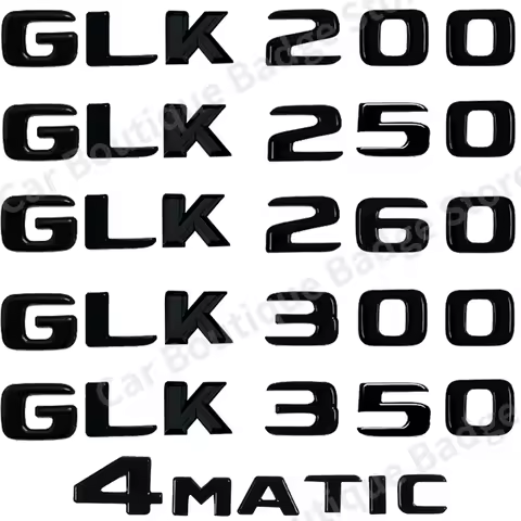3D Car Trunk Letters Logo Emblem Badge Decals Sticker For Mercedes Benz GLK Class GLK200 GLK260 GLK3