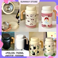SUNWAYSTORE - Retro Animal Tumbler Mug 1000ml Stainless SUS 316 [2250] Plain Retro Tumbler Mug 750ml