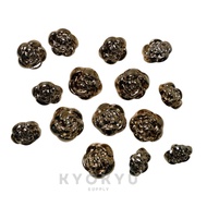 MAWAR Rosegold ROSE Flower Buttons 15mm 18mm - ROSE Flower Mushroom Buttons ROSE 24L 28L WHOLESALE