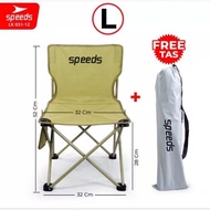 Speeds Portable Folding Chair Outdoor Camping Fishing Glamping Cream Color L