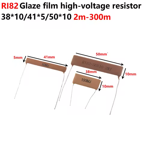 2PCS High Voltage Resistor RI82 1G 500M 100M 68M 50M 30M 10M 2M 200K 50K High Voltage Resistance of 