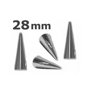 10PCS 10*28mm Silver Punk Rock Spikes Bullet Metal Studs and Rivets for leather Clothes Accessory ta