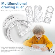 Multi -function Ruler Set Drawing Geometry Protractor Rotating Ruler Students Drafting Tools Geometr