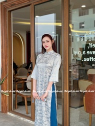 Áo dài nữ cách tân Hoa Viên Trơn dáng suông sang chảnh Hot trend mặc đi chơi cưới lễ hội - MÃ G03