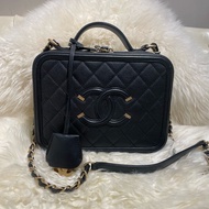 Chanel Vanity Case 21cm 黑色牛皮