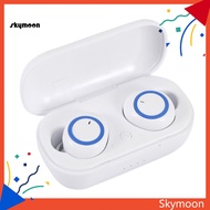 Skym* Bluetooth 50Wireless Stereo HiFi Earphones Sports Earbuds with Charge Box