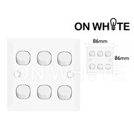 Switches 6G 1Way 86mm Flush Switch 6Gang/6 Gang 1 Way 1Way C-Classic HPI /CLIPSAL/ERA/UMS/MIND/SELAM