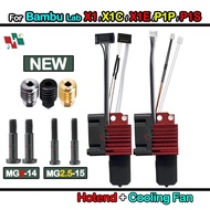 Upgrade Bambu Lab P1P/P1S Hardened Brass Copper Nozzle 0.2/0.4/0.6/0.8mm Metal Hotend With Cooling F