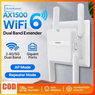 (🚚MY Stock🚚) WiFi 6 AX1500 WiFi Repeater Dual Band 2.4G&5GHz 1500Mbps Wireless Wi-Fi Extender Router