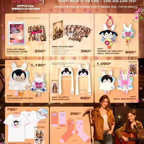 Presale 2026 GMMTV Official Our Love US EmiBonnie Concert Merchandise Including T-shirts ANY 2nd Gen