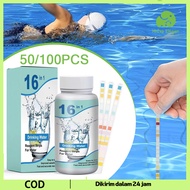 50/ 100pcs 16in1 Portable Ph Strip Test Multifunction Water Hardness Test Strip