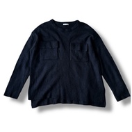 GU/Woman Pocket sweater navy