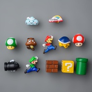 1Set Super Mario  Fridge Magnet Sticker 3D Mario Decorative Fridge Stickers Home Refrigerator Decor DIY Christmas Gift Office Small Gift Creative Cute