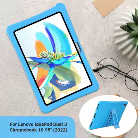 Soft Silicon Cover with Kickstand For Lenovo IdeaPad Duet 3 Chromebook Case 10.95" Tablet PC Protect