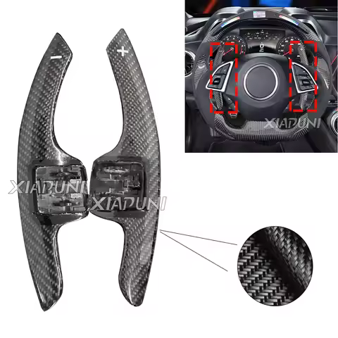 Paddle Shifter Fit For Chevrolet Corvette Camaro SS ZL1 RPM LED Customized Carbon Fiber Racing Wheel