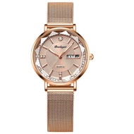 POEDAGAR Swiss New Women Watch Original Waterproof Luminous Calendar Diamond Stainless Steel Watch