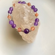 礦石手鍊_紫水晶x金太陽