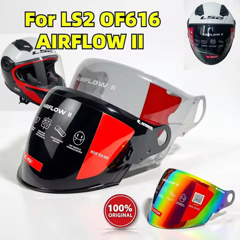 OF616 For LS2 AIRFLOW II OF616 Helmet Original Sun Visor Original Accessories Transparent Silver Pla