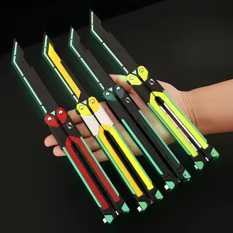 1pc 9.8Inch Fearless Contract Practice Props Large RGX Luminous Graphics Butterfly Knife Valorant Pe