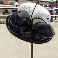 Retro Top Hat Female Linen Flower Summer Hat British Hepburn Hat French Lady Fashion Hat Fashion Cur
