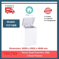 Tecno Dual Function 100L Chest Freezer, TCF138R