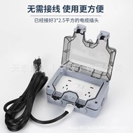 IP66 American Style Waterproof Socket with Cable 110v Two-Bit American Standard Switch 15A Rainproof