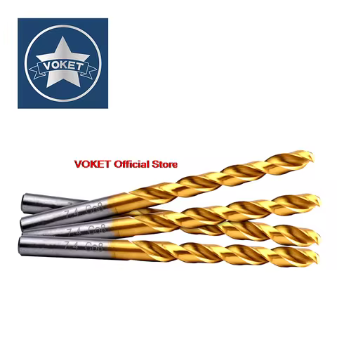 VOKET HSS-Co8 DIN 338 Straight Shank Cobalt Twist Drill 1 2 3 4 5 6 7 8 9 10 11 12 13 mm Drills Bit