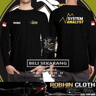 Analyst System T-Shirt Free Your Name DB Long Sleeve DB Distro T-Shirt